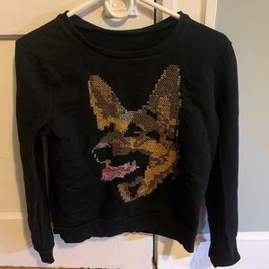 Crochet German Shepard Crewneck Sweatshirt